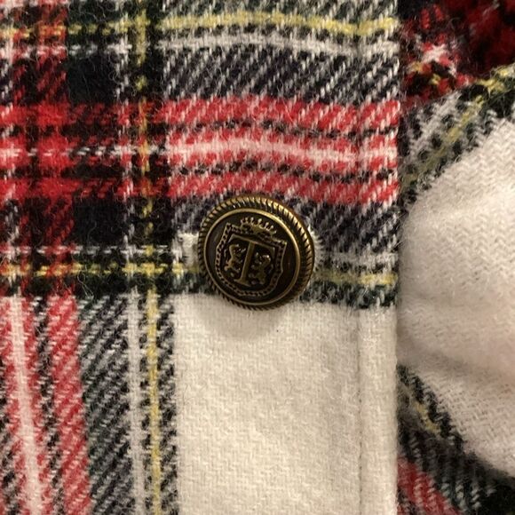 NWT Talbots Shetland Plaid Ruffle Trim Wool Jacket Size 8 - Picture 11 of 13